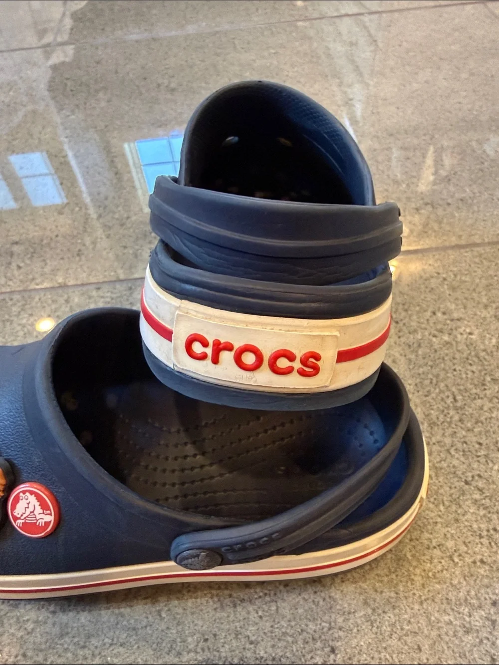 Kids Navy Croc withCharms